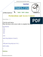 Declarations and Access Control OCJP Exam Objectives PDF