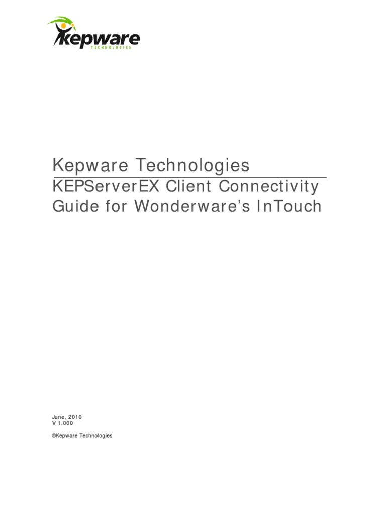 Kepware Technologies Kepserverex Client Connectivity Guide For
