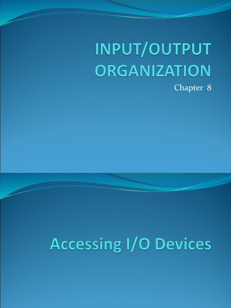 Input/Output Organization in Computer Organisation and Architecture ...