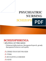 Schizophrenia psychiatric nursing 