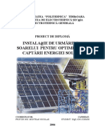 Solar Tracking System For Photo Voltaic Panels