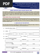 GHRDC Architecture College Survey 2019: Please Follow These Instructions Strictly