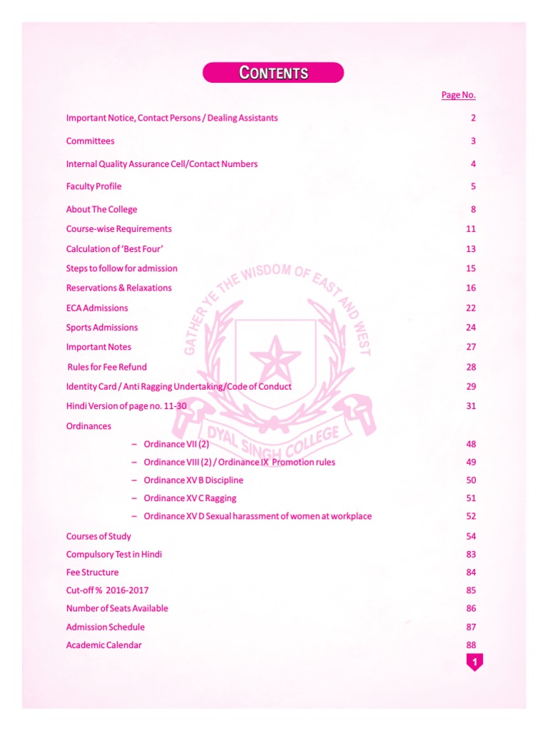 Prospectus University And College Admission Undergraduate