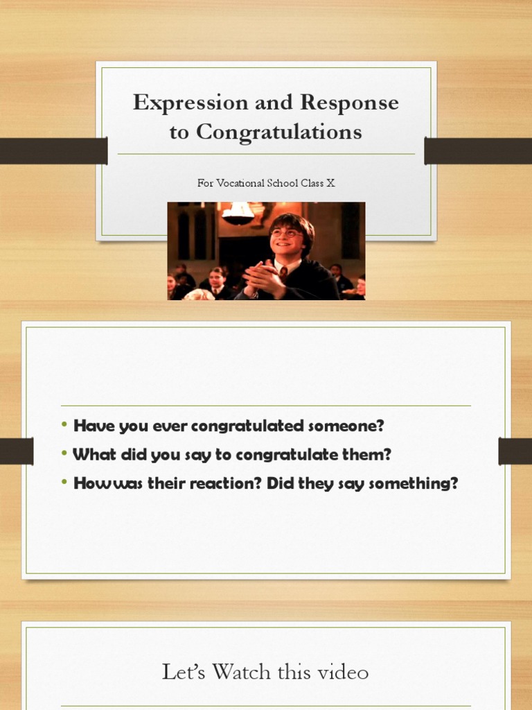 Congrats Expressions for Students | PDF
