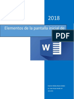 Elementos de La Pantalla Inicial