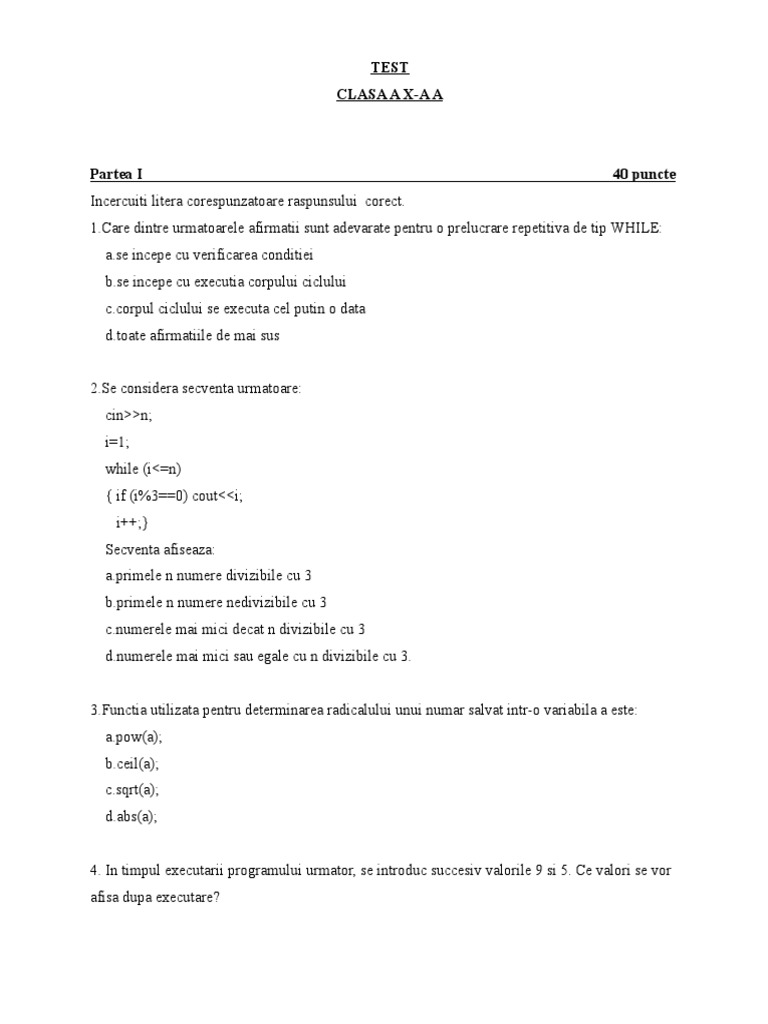 Test X | PDF
