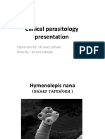 Clinical Parasitology Presentation: Supervised By:dr - Amer Jarbawi Done By: Niveen Hamdan