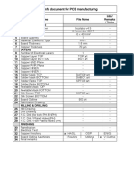 PCB Manufacturing Table 1