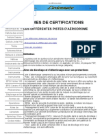 Normes de Certification Pistes Aerodrome