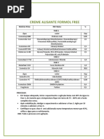 Sugestão de Fórmula- Creme Alisante Formol Free