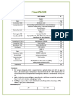 Sugestão de Fórmula - Finalizador