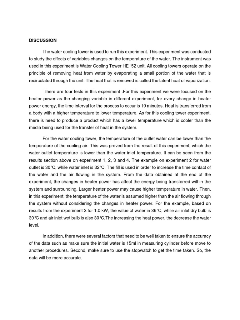 Cooling Tower Water Temperature Study | PDF | Air Conditioning | Hvac