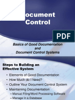 Basics of Good Document Control Systems