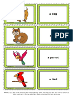 Pets Esl Vocabulary Game Cards For Kids