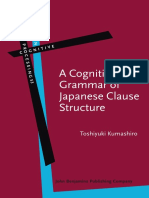 A Cognitive Grammar of Japanese Clause Structure: Toshiyuki Kumashiro