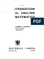 Introduccion Al Analisis Matematico Robert G Bartle PDF