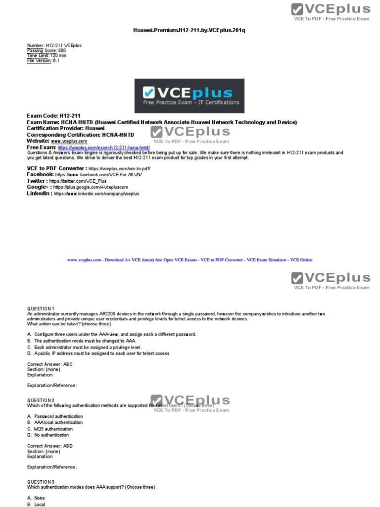 H12-831_V1.0 Zertifikatsfragen