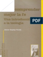 ESPEJA PARDO, Jesús, Para Comprender Mejor La Fe. Una Introducción a La Teología, San Esteban, 1997