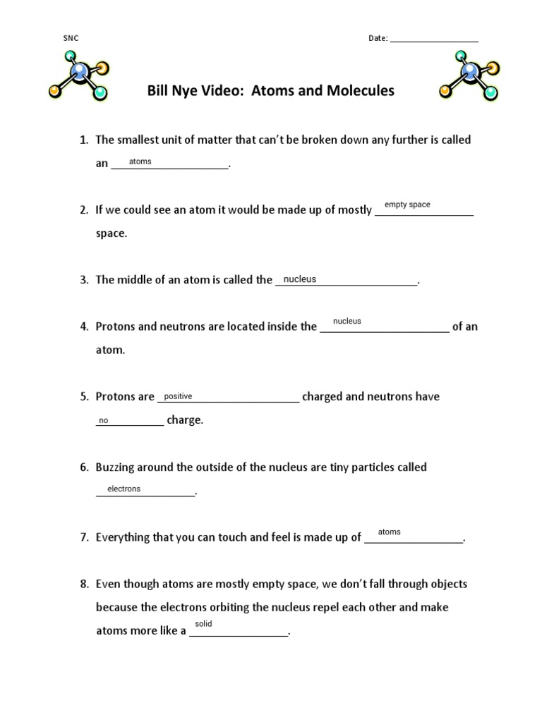 Kami Export - Samuel Franco  Palacio - Bill Nye - Atoms and Inside Bill Nye Atoms Worksheet Answers