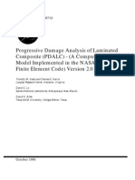 Progressive Damage Analysis of Laminated Composite (PDALC) - (A Computational Model Implemented in The NASA COMET Finite Element Code) Version 2.0