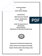 Seminar Report On Underwater Welding