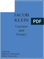  Jacob Klein Lectures and Essays - SJC - St. Johns College 