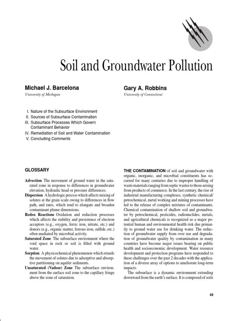 Soil and Growndwater Pollution | PDF | Rock (Geology) | Groundwater