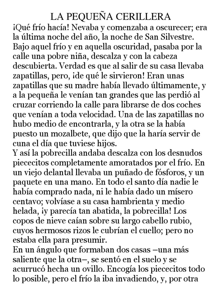 La Pequeña Cerillera | PDF | Navidad | Naturaleza