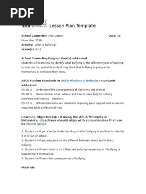 lesson plan- bullying  3 