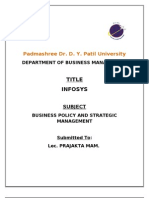 Padmashree Dr. D. Y. Patil University: Title Infosys