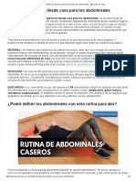 Rutina de Ejercicios Desde Casa Para Los Abdominales - Ejercicios en Casa