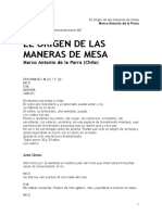 El Origen de Las Maneras de La Mesa - Griselda Gambaro