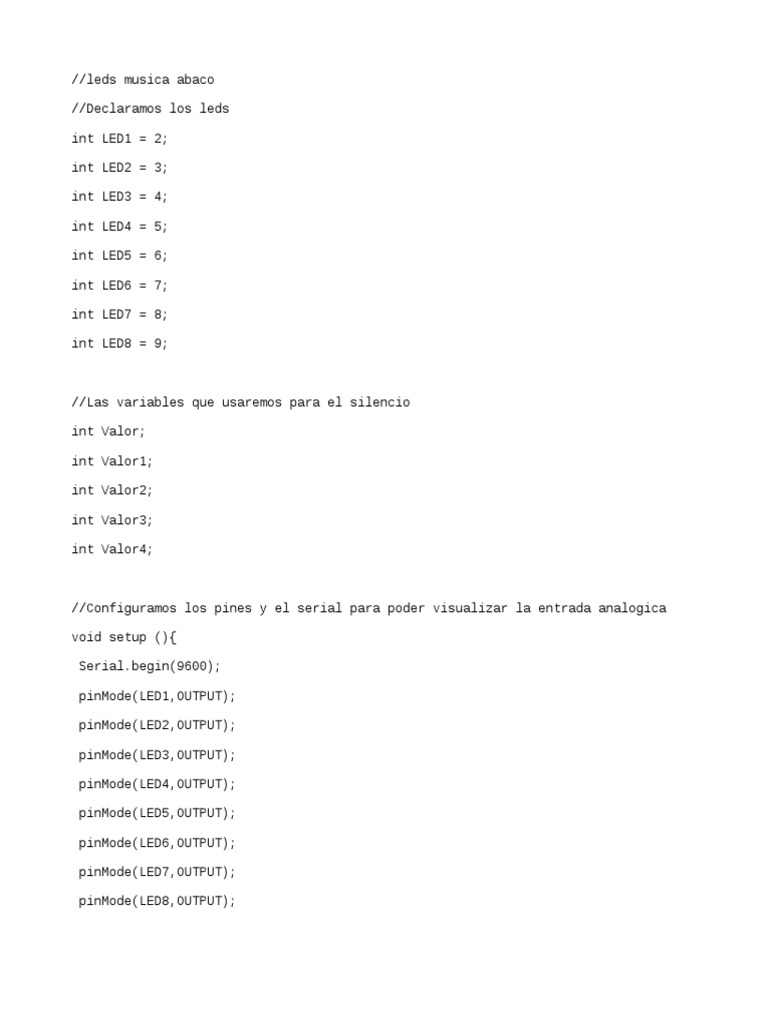 CODIGO LEDS Al Ritmo de La Musica | PDF