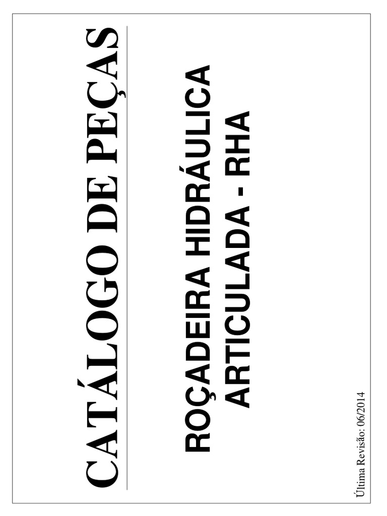 Catálogo de Peças Roçadeira Hidráulica | PDF | Bens manufaturados | Máquinas
