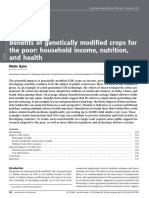 Benefits of Genetically Modified Crops For The Poor: Household Income, Nutrition, and Health