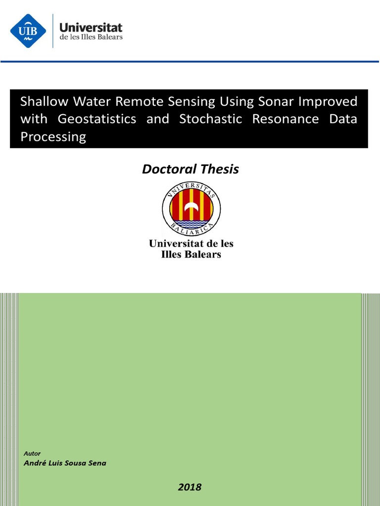 Sonar Thesis Cluster Analysis Acoustics - 