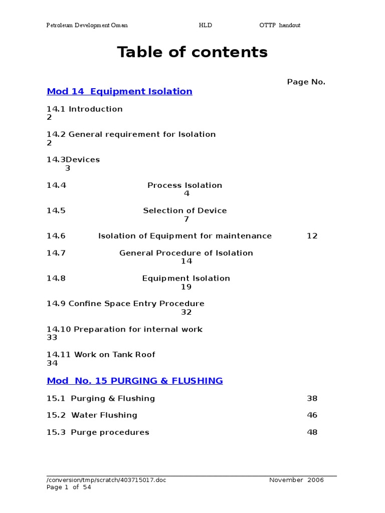 Guidelines for Effective Equipment Isolation at Petroleum Facilities ...