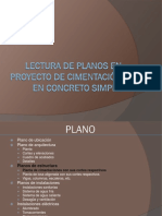 Lectura de Planos de Proyecto de Cimentacion en Concreto Simple Final