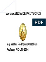 Gerencia de Proyectos Ing. Walter Rodriguez