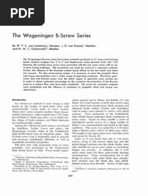 Lammeren W P A.Wageningen B-Screw S.1969.TRANS PDF | PDF