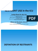 Restraint Use in The Icu