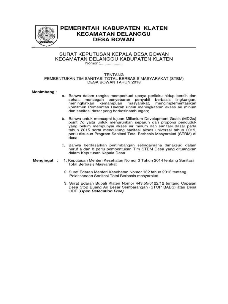 Contoh Sk Stbm Bowan Pdf