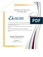 Respect in Schools Certificate