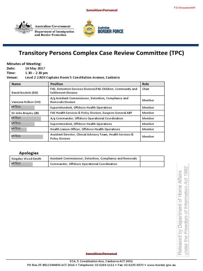 TPC Meeting Minutes May 2017 | PDF | Specialty (Medicine) | Hospital