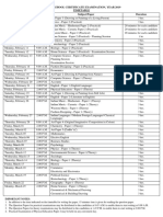 Timetable