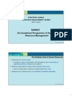 Lesson-1-An Investment Perspective of Human Resource Management (SHRM-1) PDF
