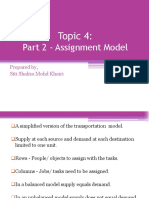 Part 2 - Assignment Model: Topic 4