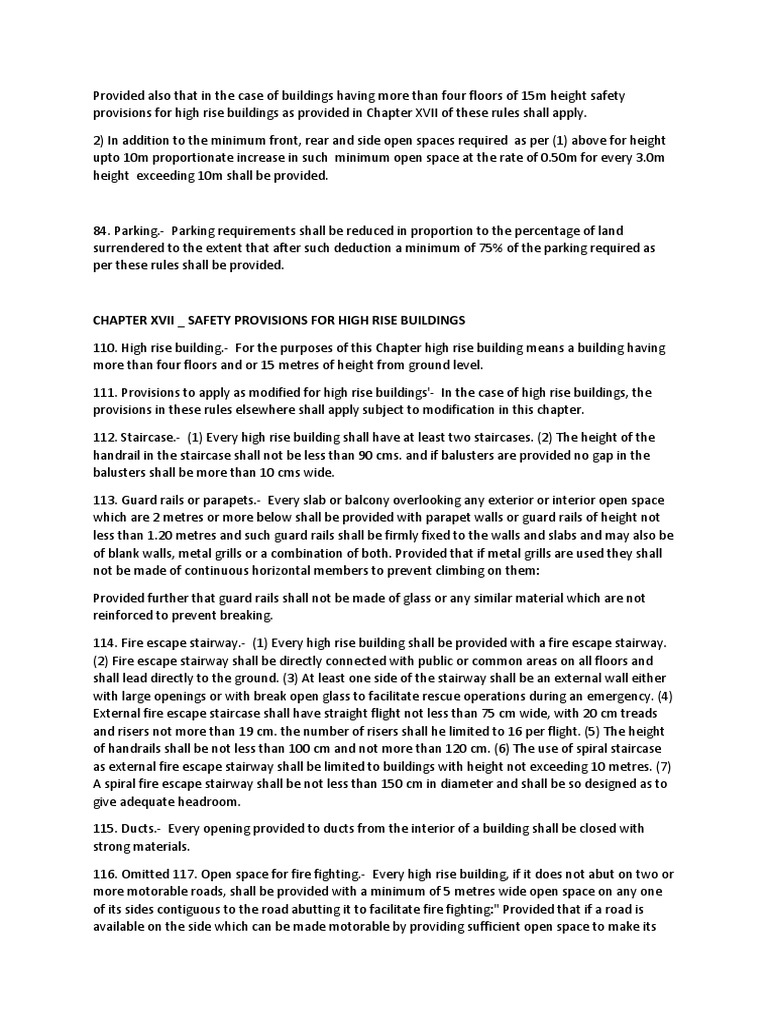High Rise Building Safety Regulations | PDF | Stairs | Architectural Design