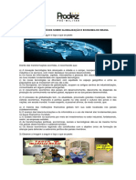 Lista de exercícios sobre globalização e economia do Brasil