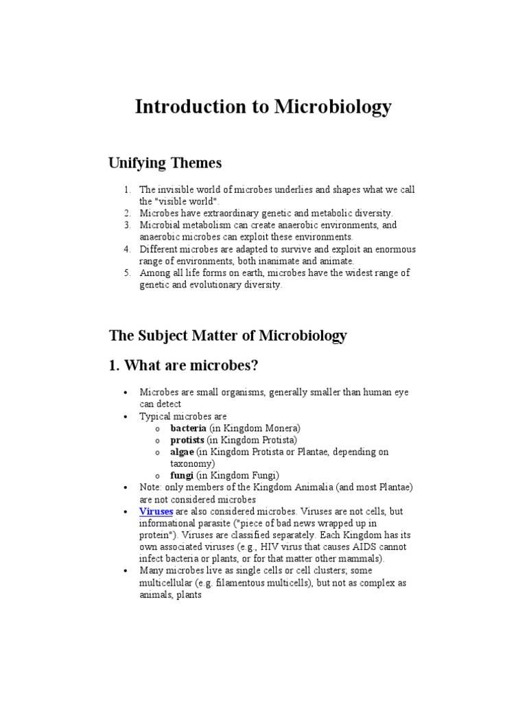 Introduction Micro Sally | PDF | Microorganism | Bacteria